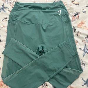 Gymshark Turquoise mesh leggings size Large